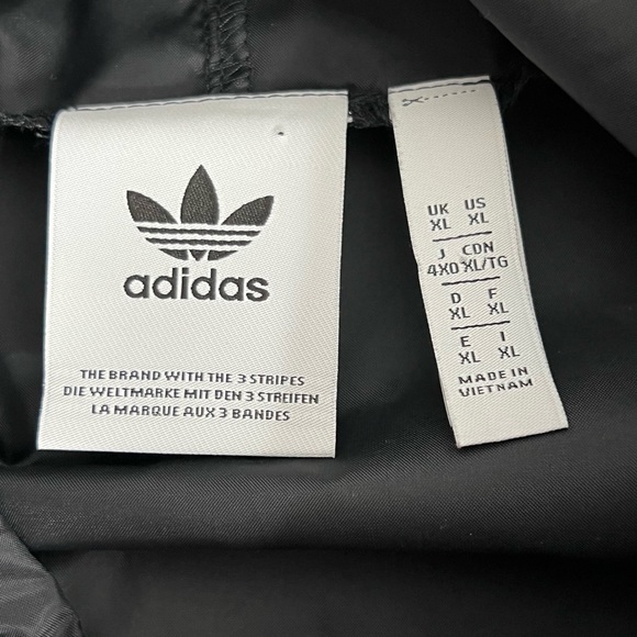 Adidas Originals Jacket Ce2472 Poncho Lightweight Windbreaker Coat Black XL - Picture 6 of 8